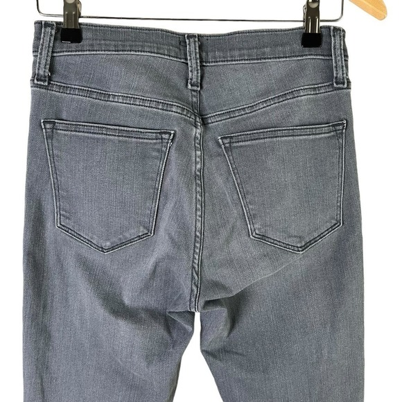 J.Crew High-Rise Raw Hem Stretch Skinny Jean in Ash Grey Wash, Size 27 - Picture 7 of 8